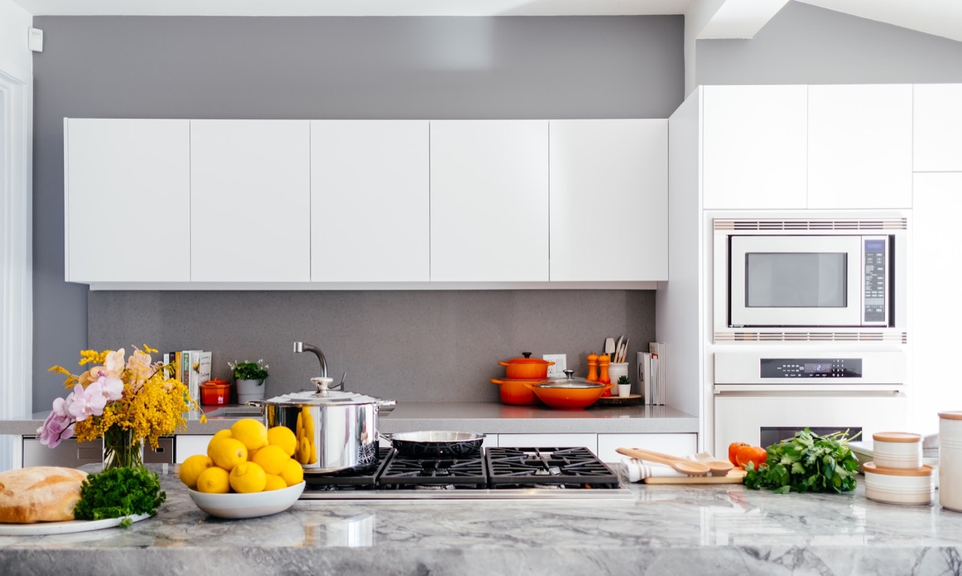 Bright kitchen after a deep clean